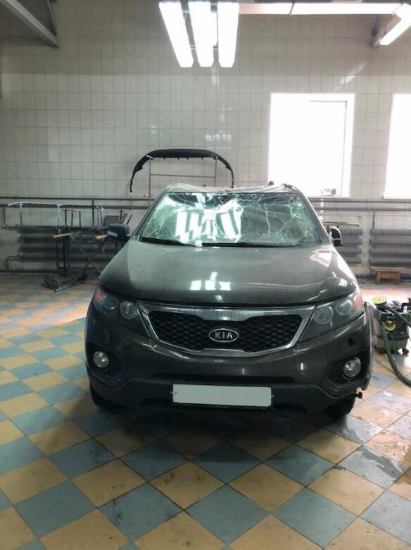 Kia восстановление кузова Фото kia до восстановления